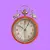 AI illustration of a red clock on a purple background